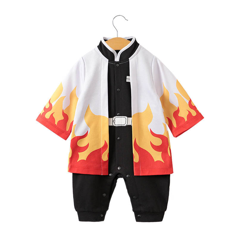 Anime baby jumpsuit, long-sleeve crawling suit for newborns.