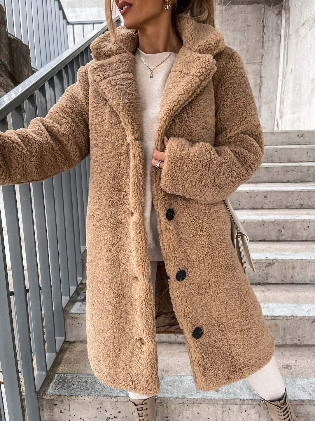 women's fur lapel jacket