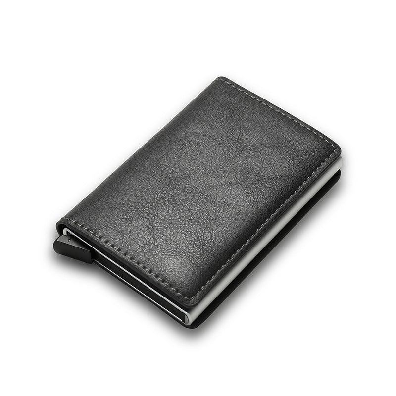 RFID Anti-Theft Carbon Fiber Pop-Up Card Holder Wallet