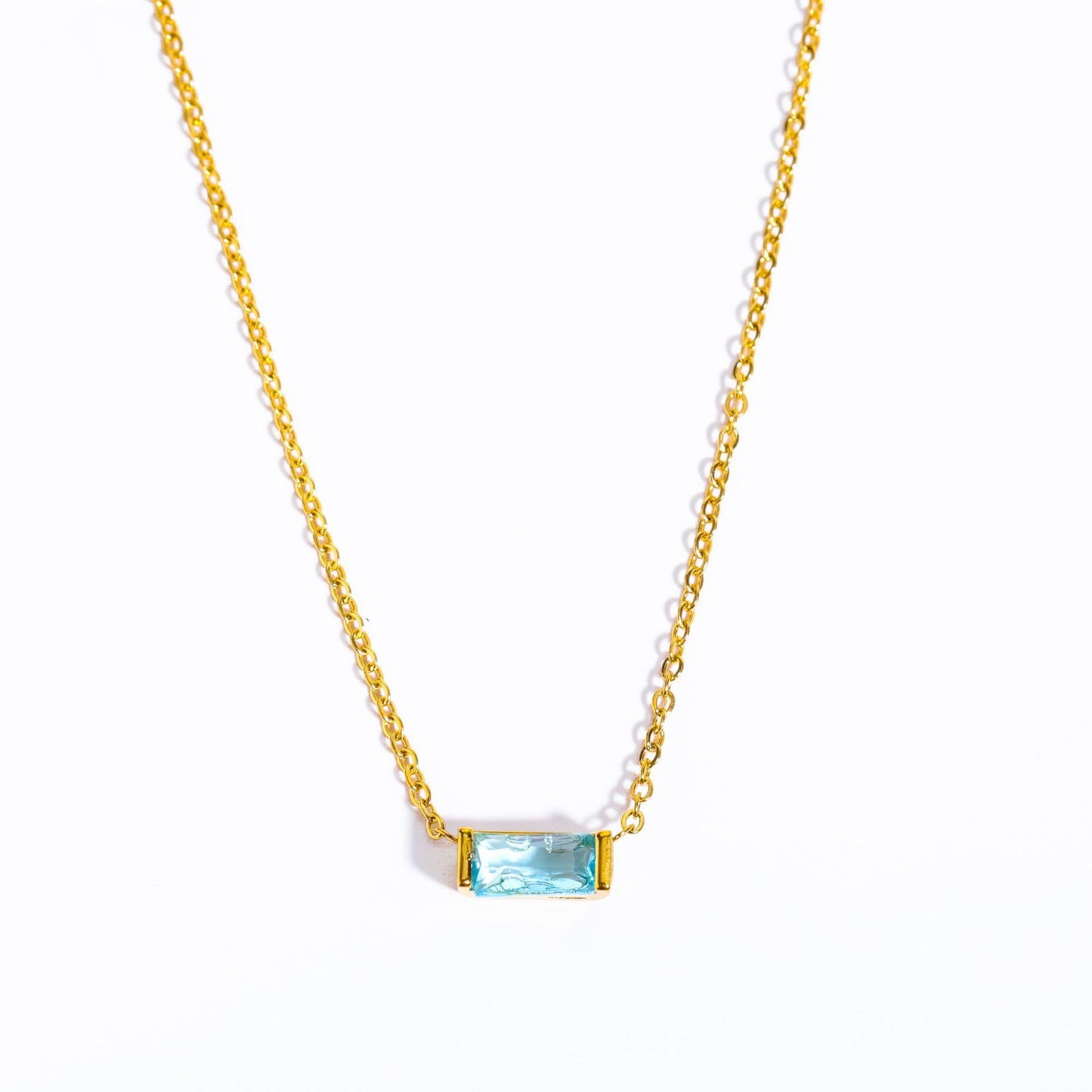 Twelve Birthstone Necklace with Zirconia