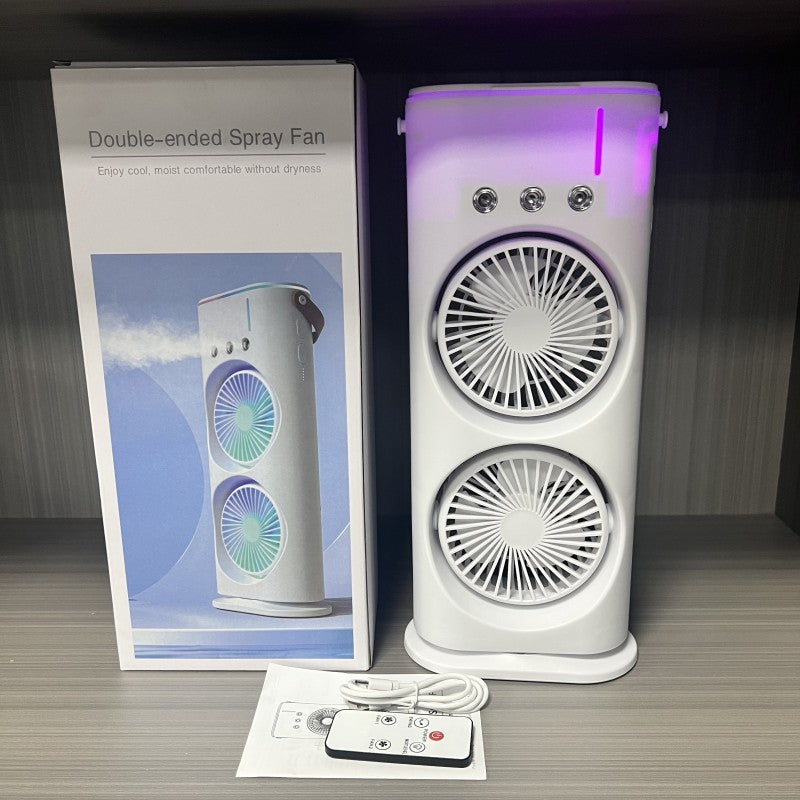 USB Rechargeable Mini Air Conditioner: Double-Ended Portable Cooling Fan