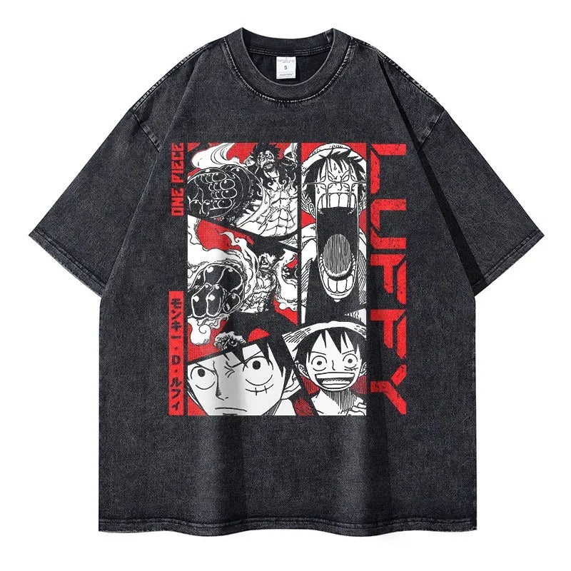 Retro One Piece printed T-shirt Unisex