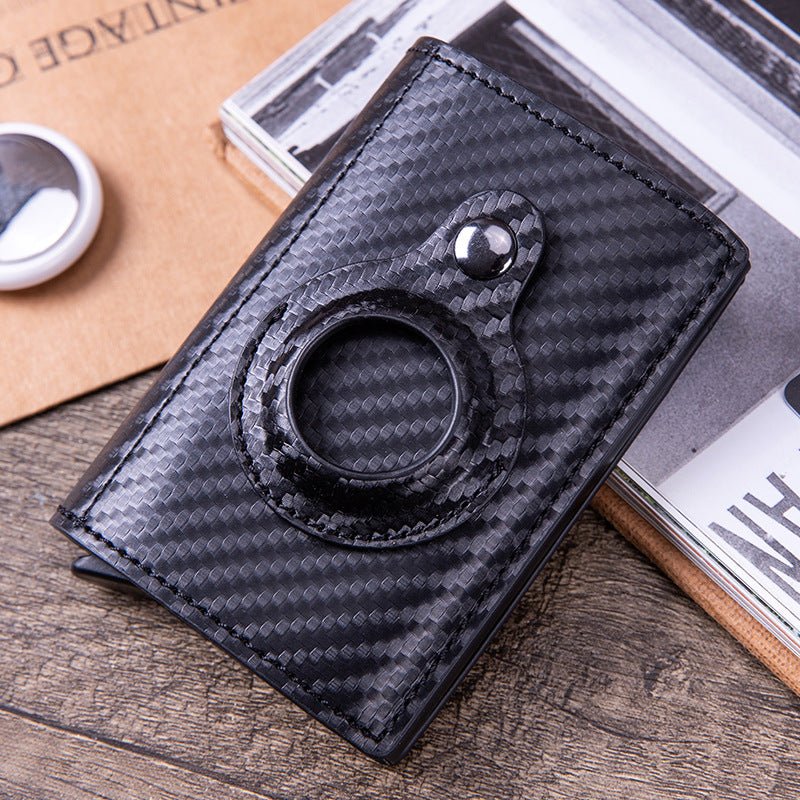 Airtag Leather Card Holder Wallet - Multi-Function Business Tracker