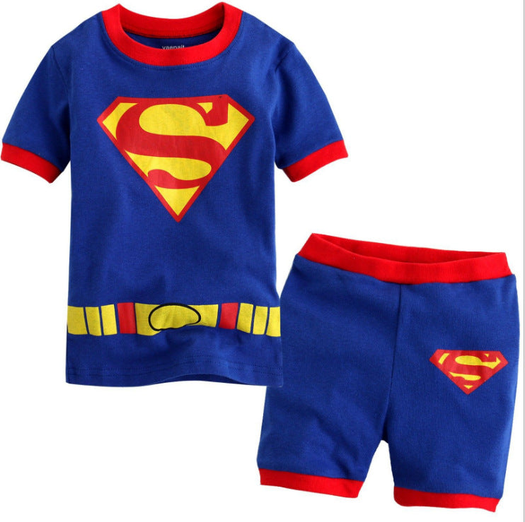 Children's short-sleeve pajama set for home, suitable as baby underwear.