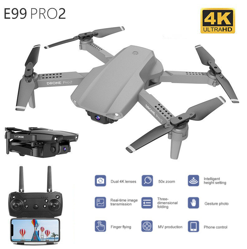 E99 PRO2 folding drone with quad-axis, long-range aerial photography