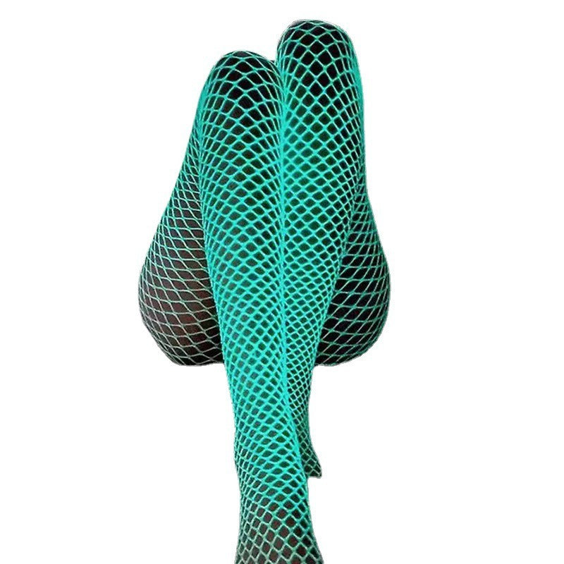 Glow-in-the-dark fishnet pantyhose