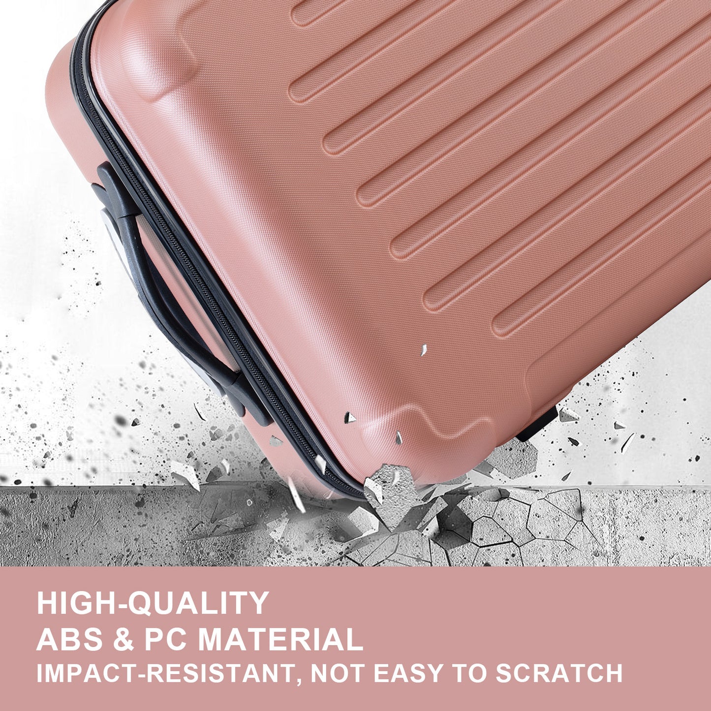 3-Piece ABS+PC Hardshell Luggage Set: Lightweight, Durable Suitcases (20/24/28)