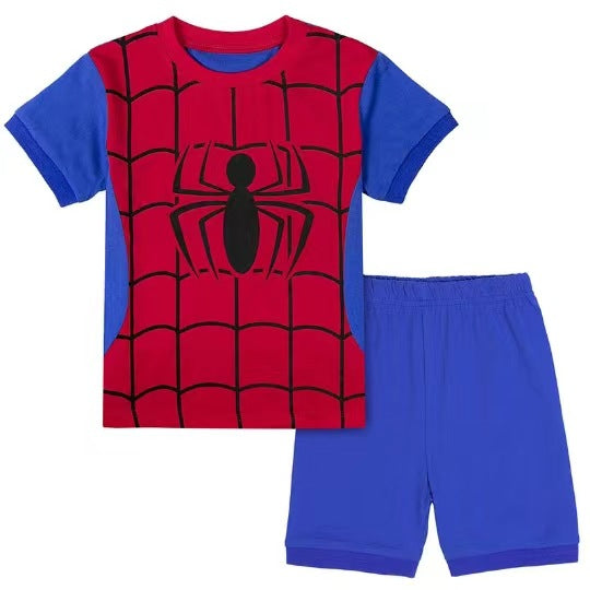 Children's short-sleeve pajama set for home, suitable as baby underwear.