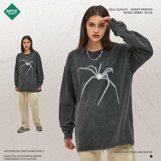 Spider print Long sleeved T-shirt