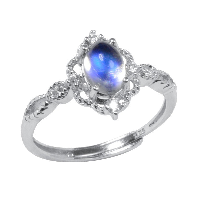 Blue Moonstone Ring: Japanese Korean Style