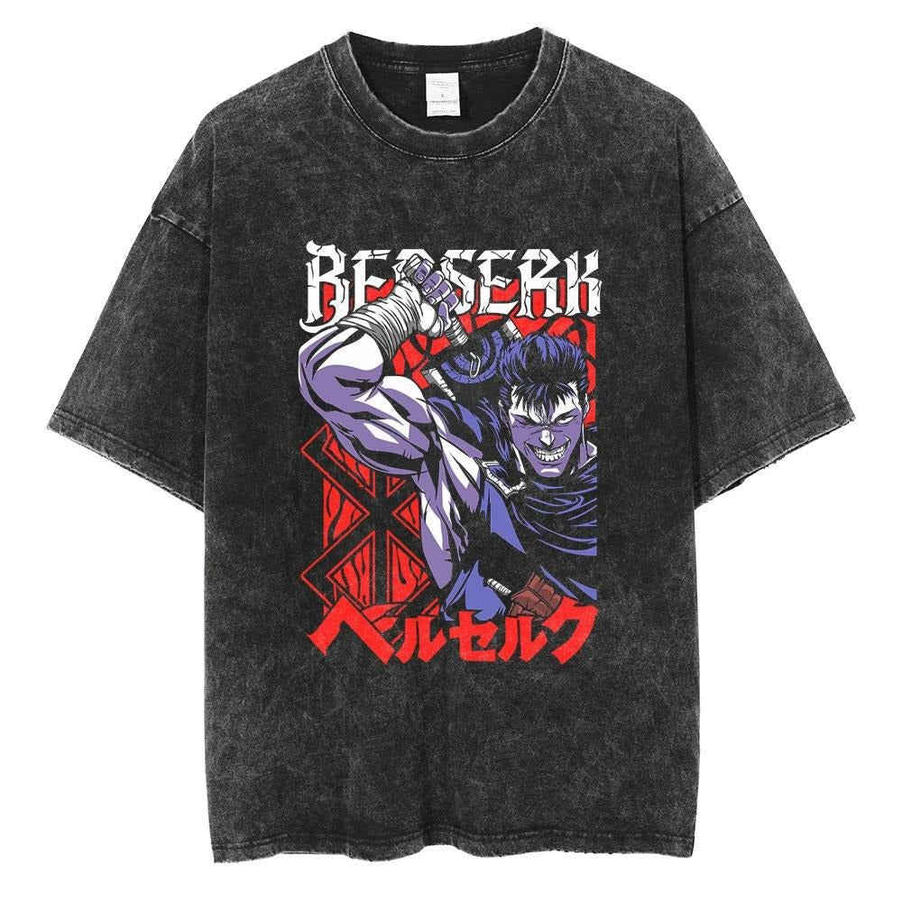 Retro Berserk printed T-shirt