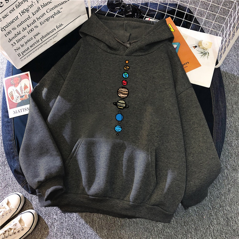 Solar System Universe Pattern Sweatshirt