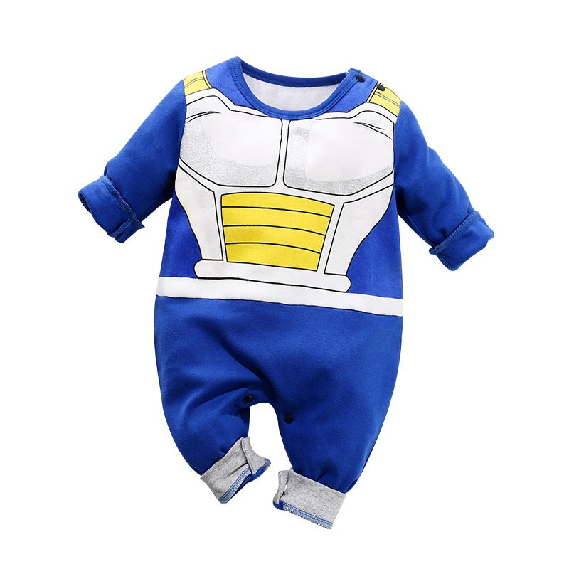 New baby bodysuit with funny cartoon design for newborns.