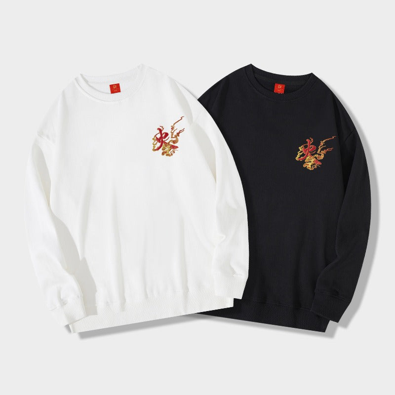 Phoenix embroidery heavy sweatshirt