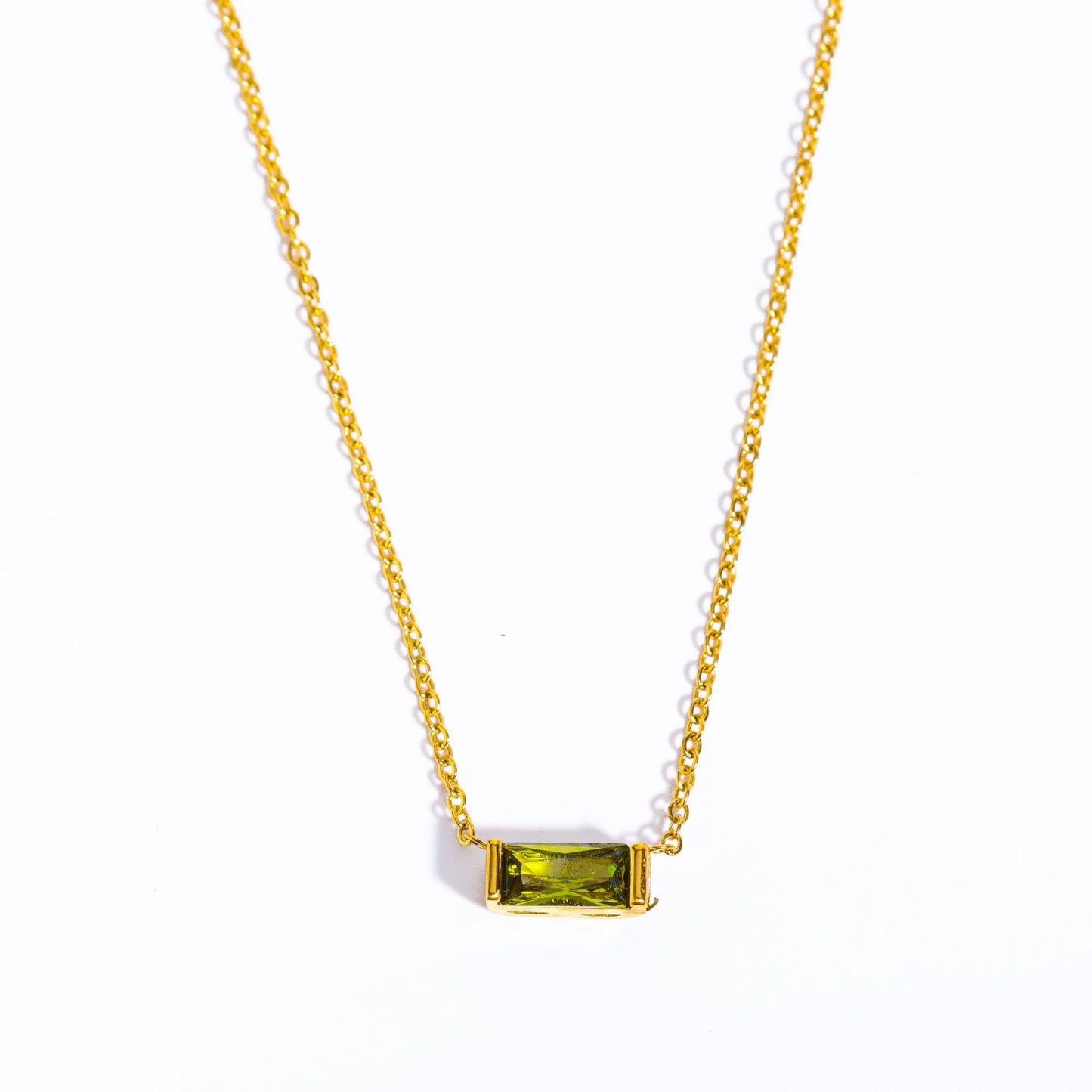 Twelve Birthstone Necklace with Zirconia