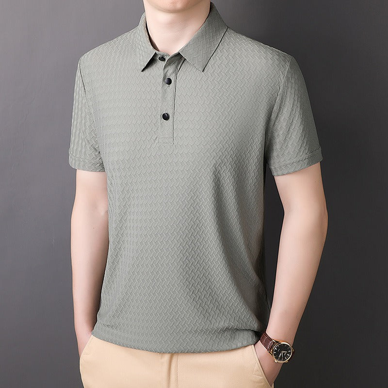 High-end short-sleeve lapel T-shirt