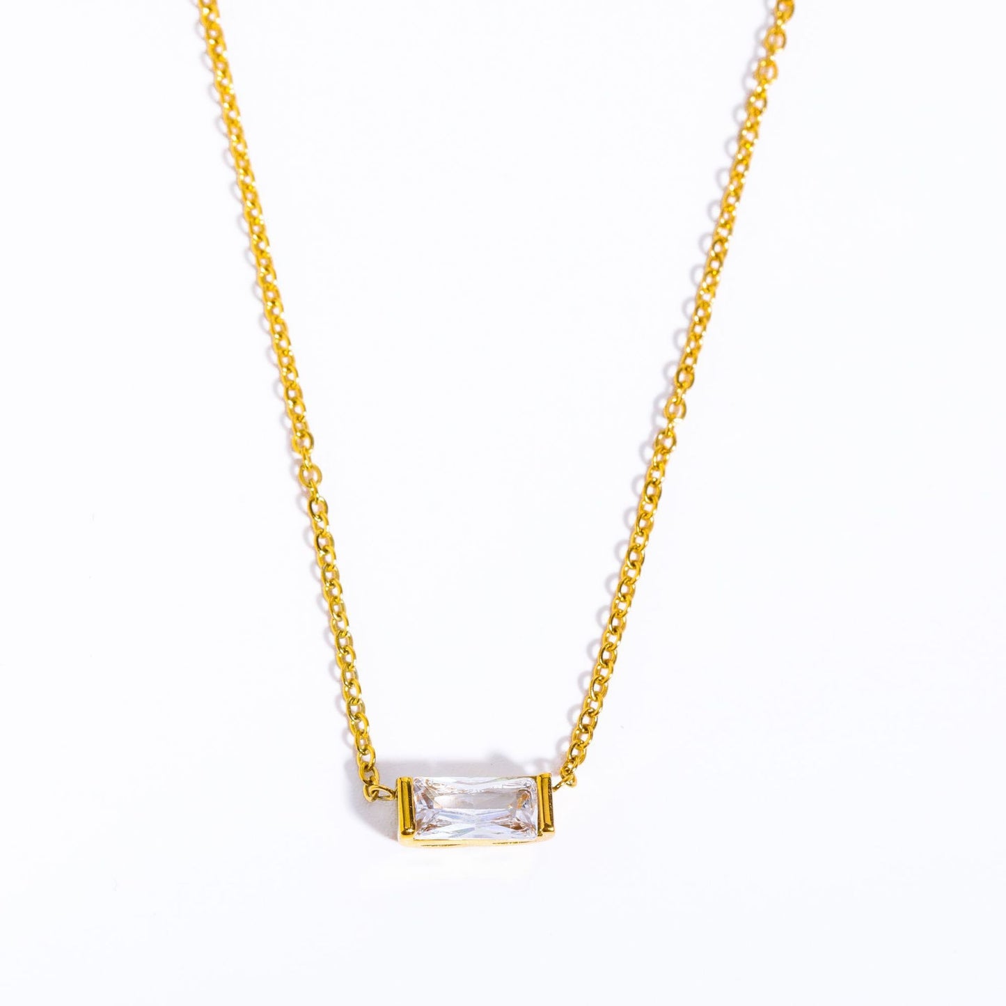 Twelve Birthstone Necklace with Zirconia