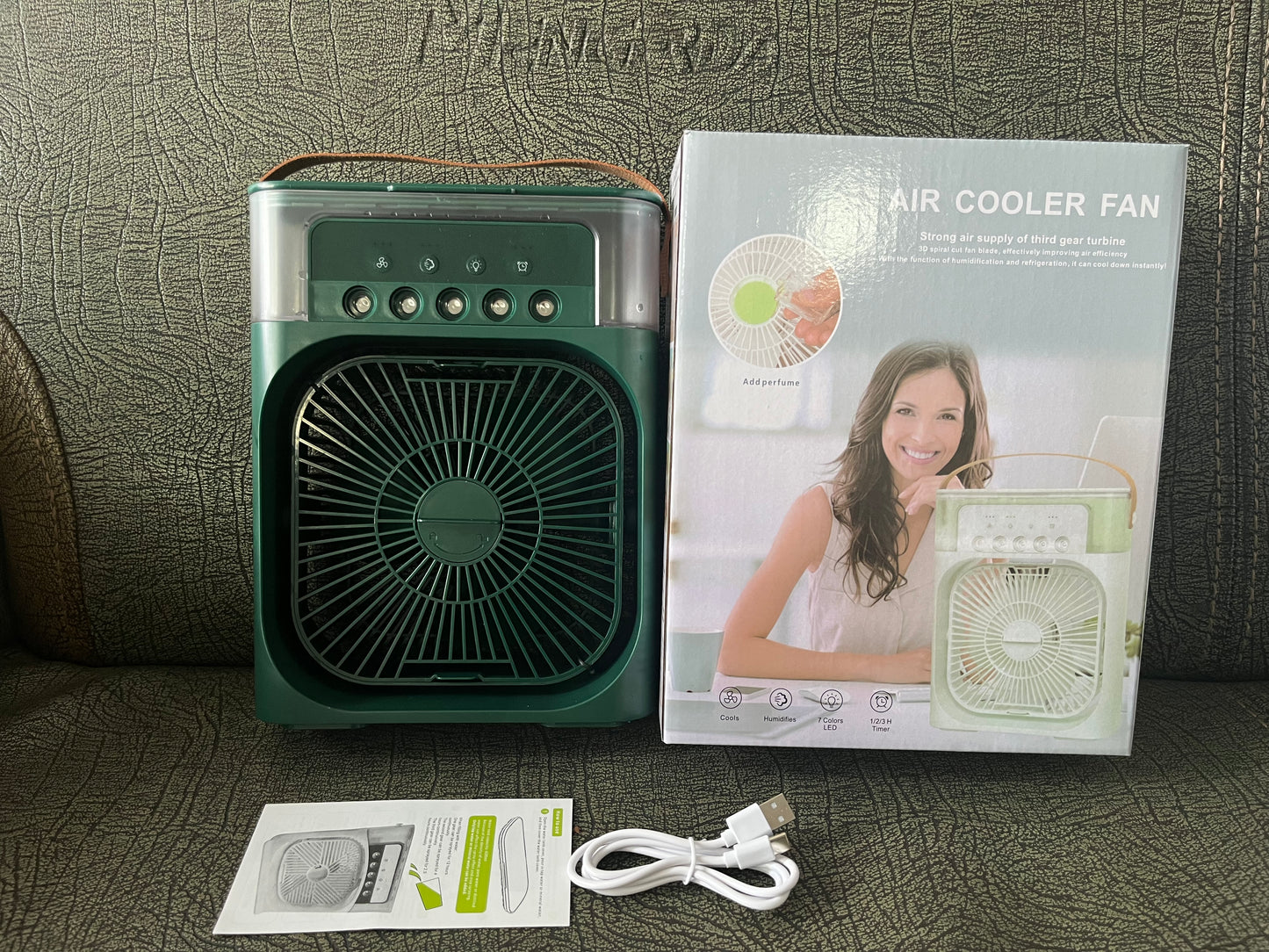 Portable Desktop Air Cooler: USB Electric Fan with Water Cooling & Humidifier