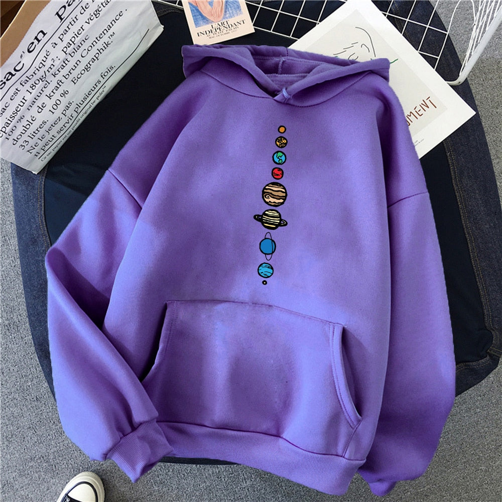 Solar System Universe Pattern Sweatshirt