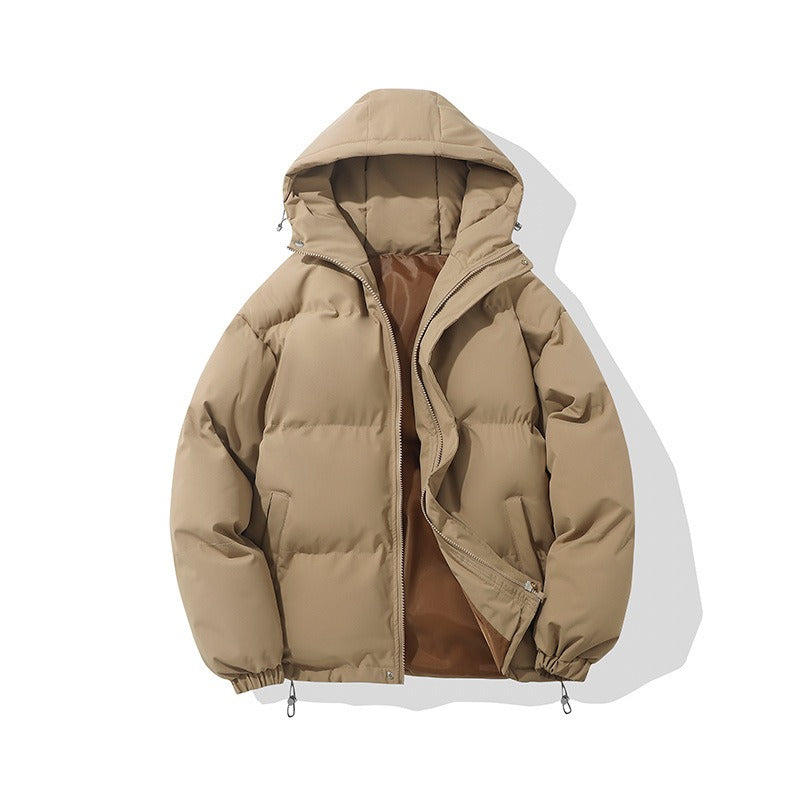 Winter couple hooded down jacket for warmth