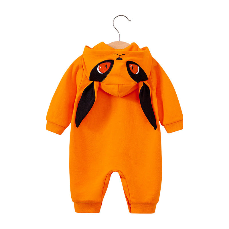 Anime baby jumpsuit, long-sleeve crawling suit for newborns.