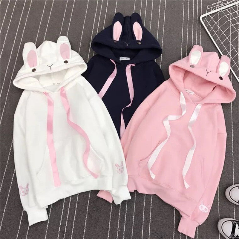 Cute Bunny Hoodie for Women