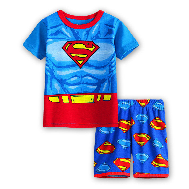 Children's short-sleeve pajama set for home, suitable as baby underwear.