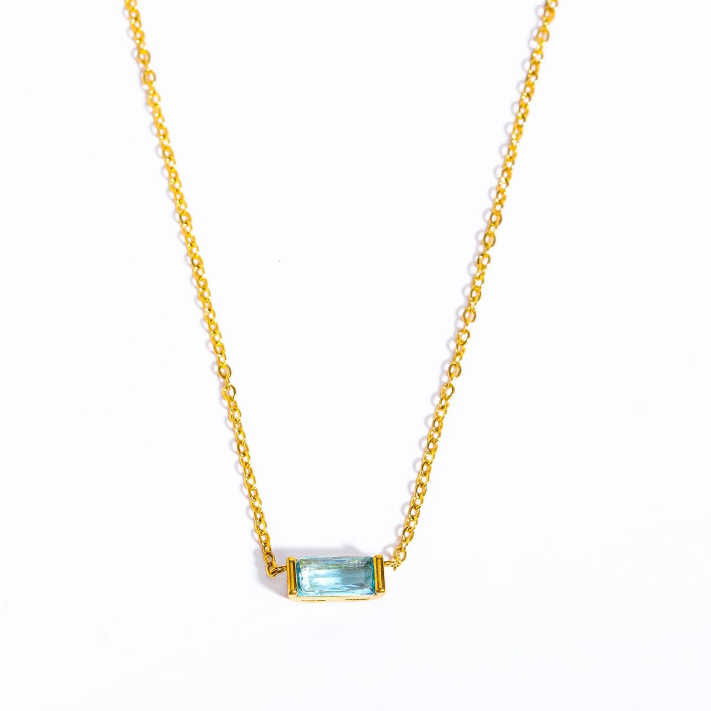 Twelve Birthstone Necklace with Zirconia