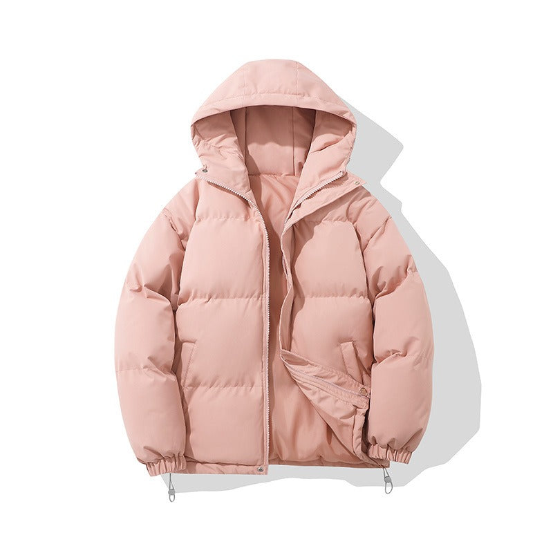 Winter couple hooded down jacket for warmth