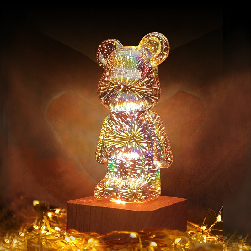 Cartoon bear romantic warm night light USB