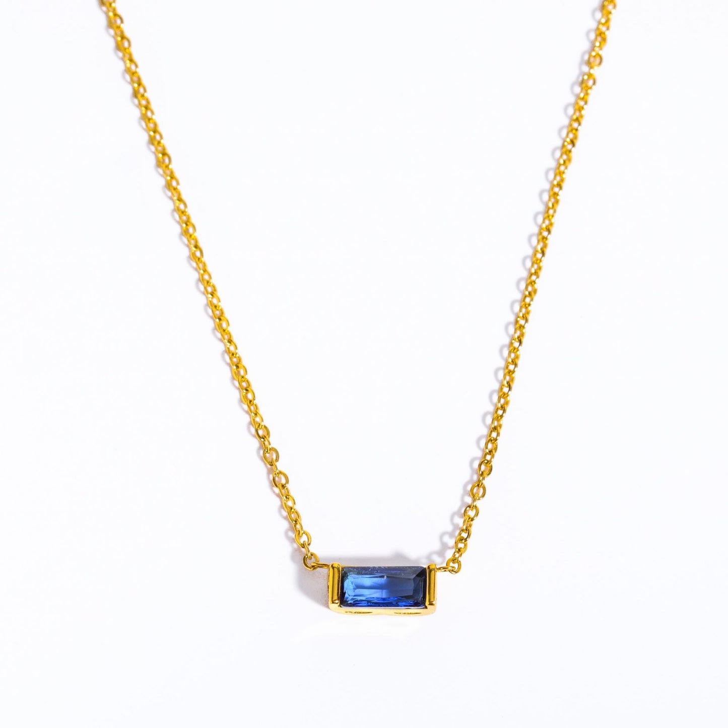 Twelve Birthstone Necklace with Zirconia