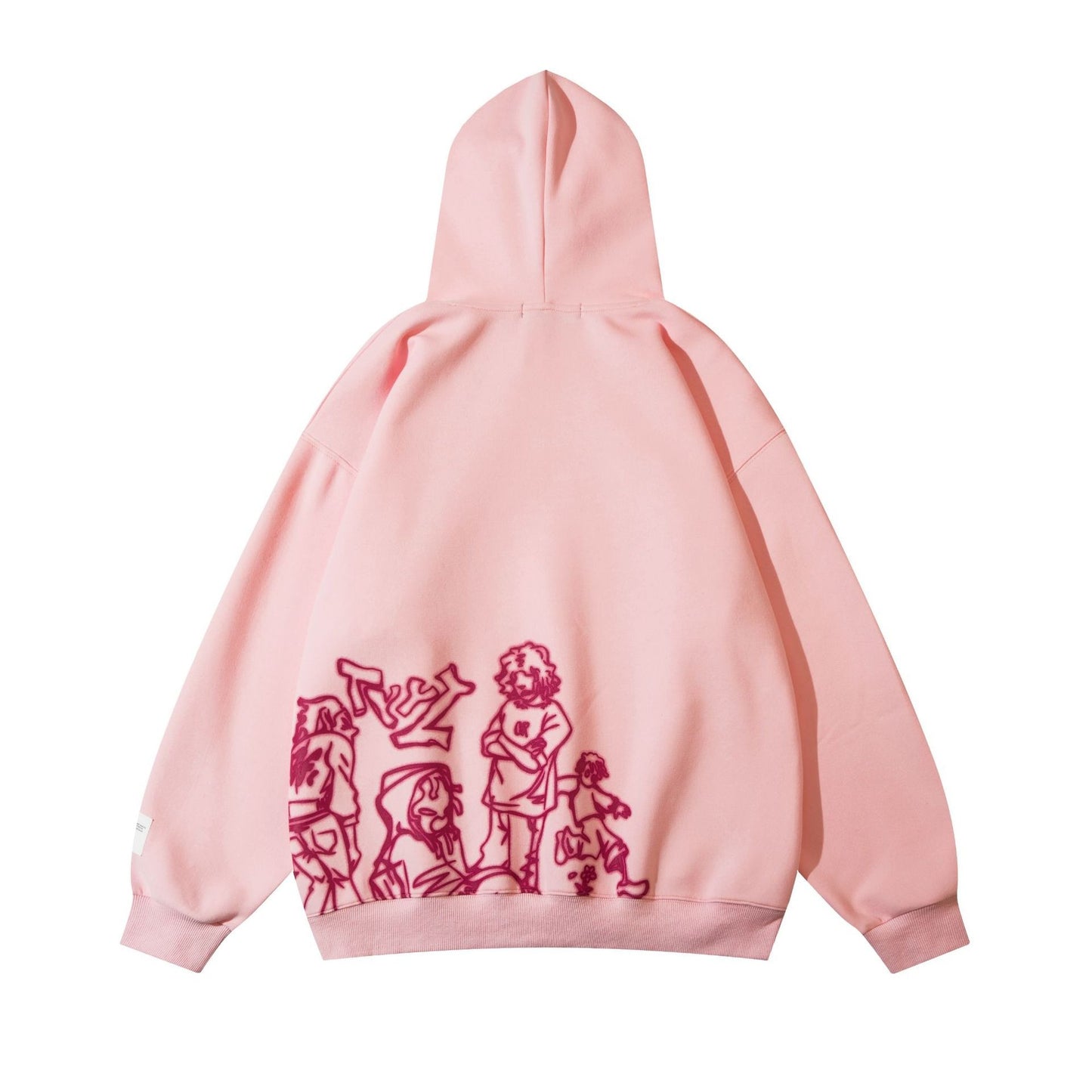 Hoodie with graffiti-style cartoon print