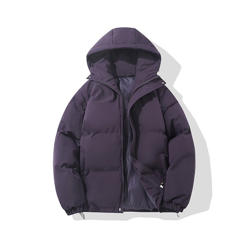 Winter couple hooded down jacket for warmth