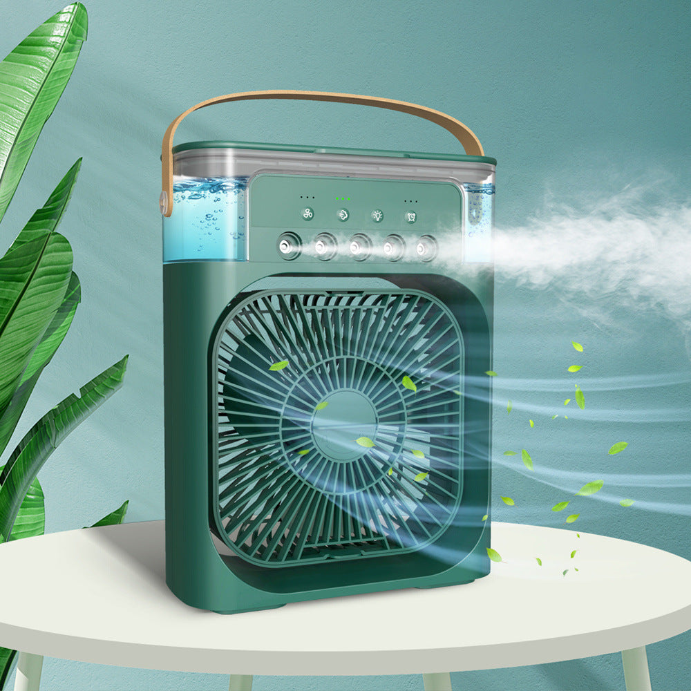 Portable Desktop Air Cooler: USB Electric Fan with Water Cooling & Humidifier