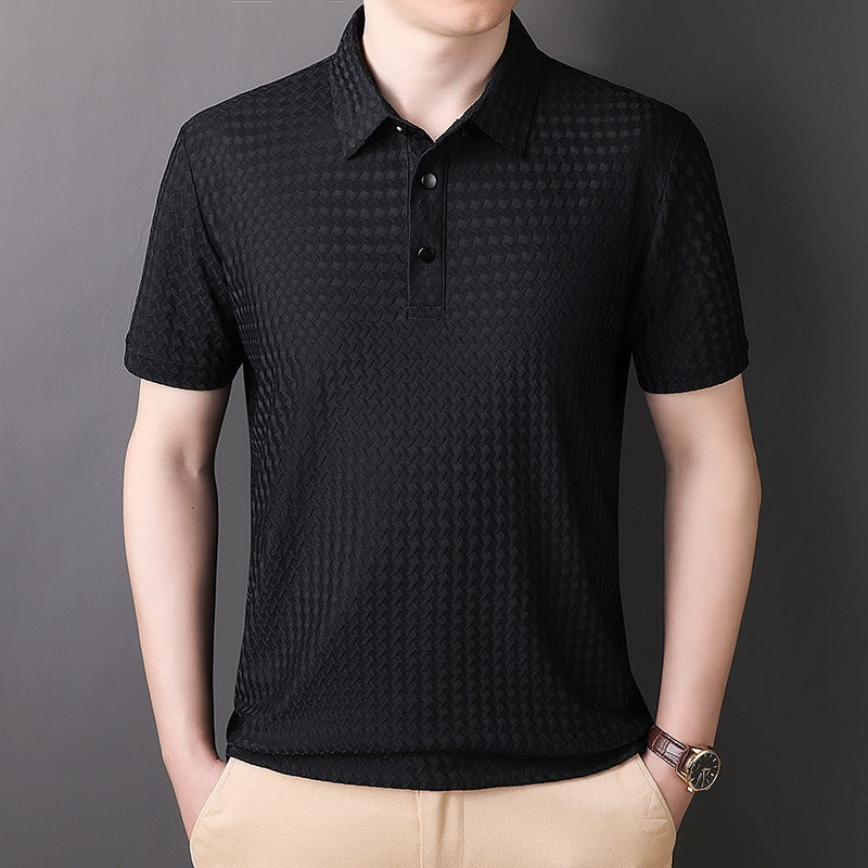 High-end short-sleeve lapel T-shirt