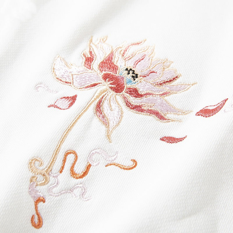 Chinese style phoenix embroidered sweatshirt