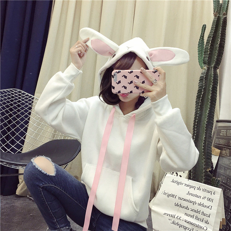 Cute Bunny Hoodie for Women