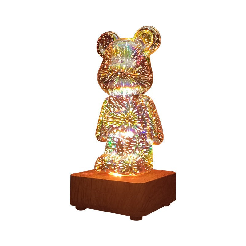 Cartoon bear romantic warm night light USB