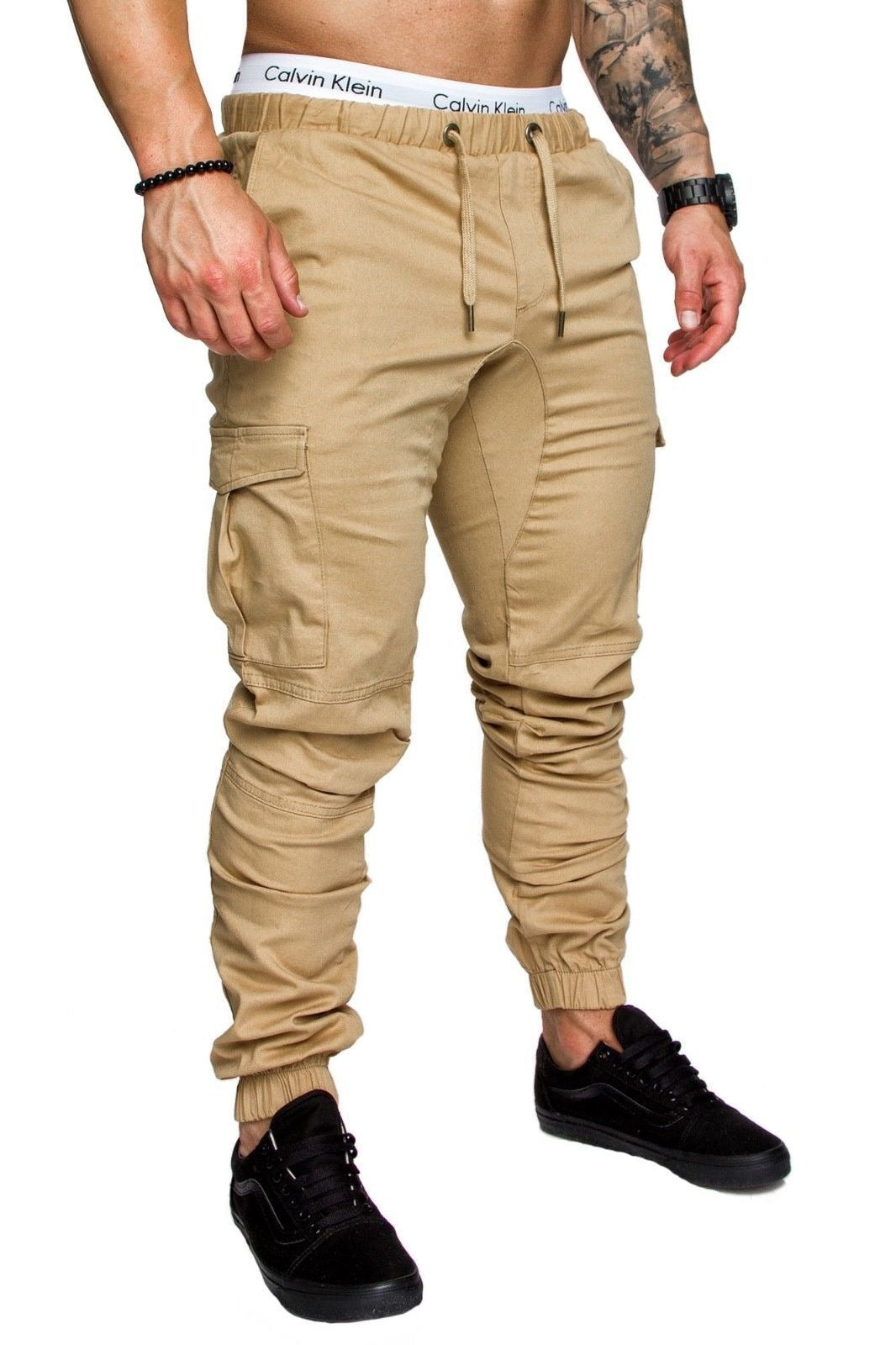 Men's multi-pocket woven casual pants