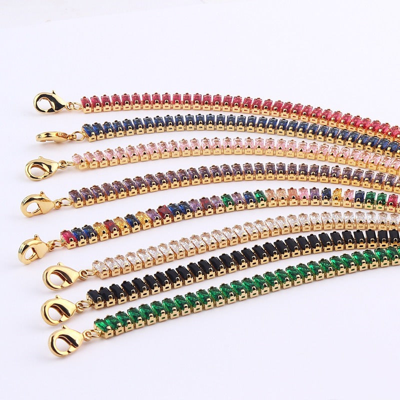 European and American Style High-End Zircon Claw Chain Necklace for Women