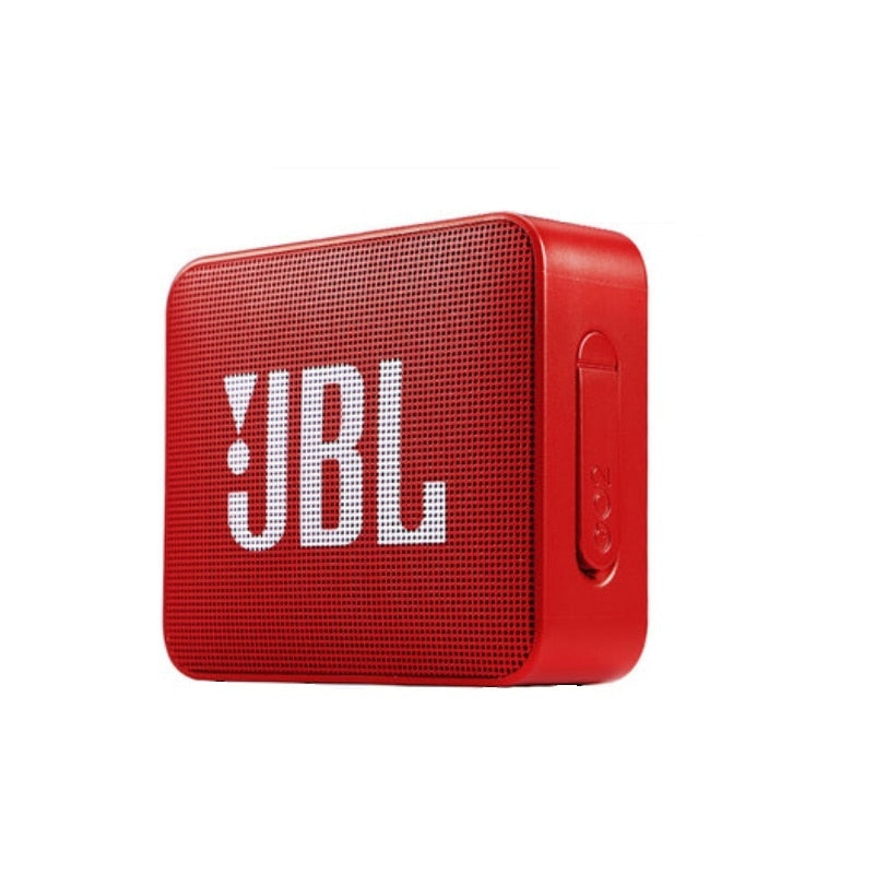 JBL Go 2 mini portable wireless Bluetooth speaker, IPX7 waterproof with subwoofer bass effect.