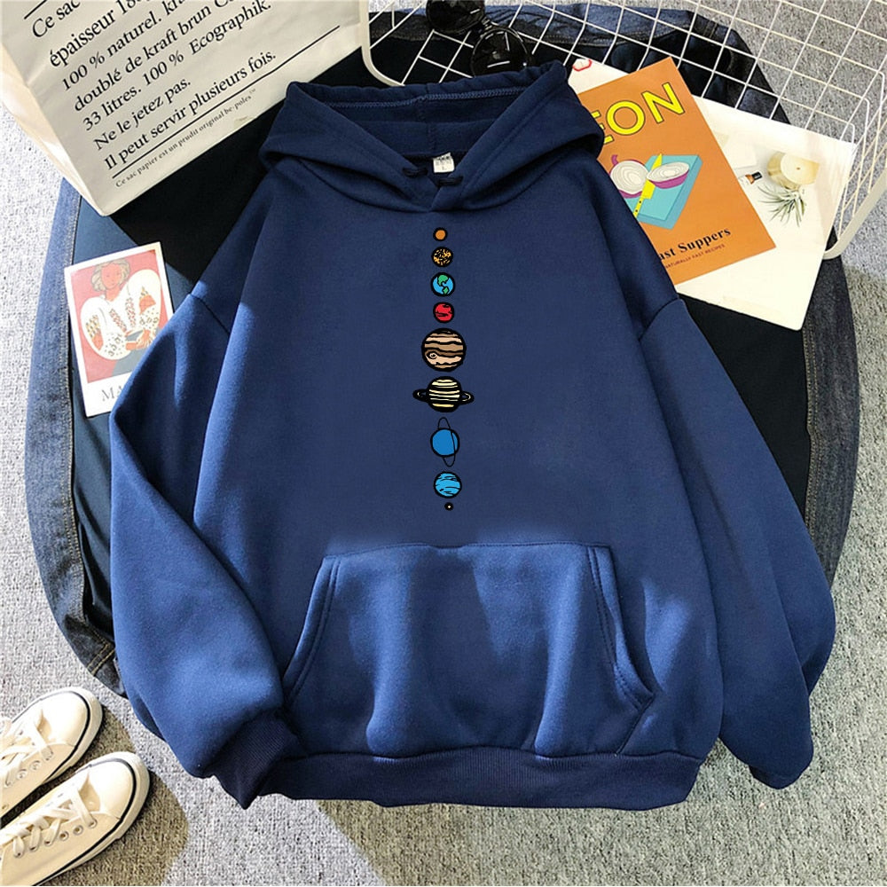 Solar System Universe Pattern Sweatshirt