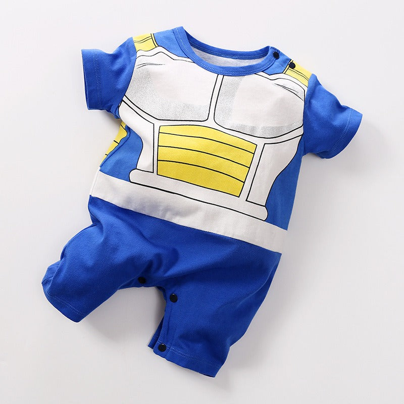 New baby bodysuit with funny cartoon design for newborns.