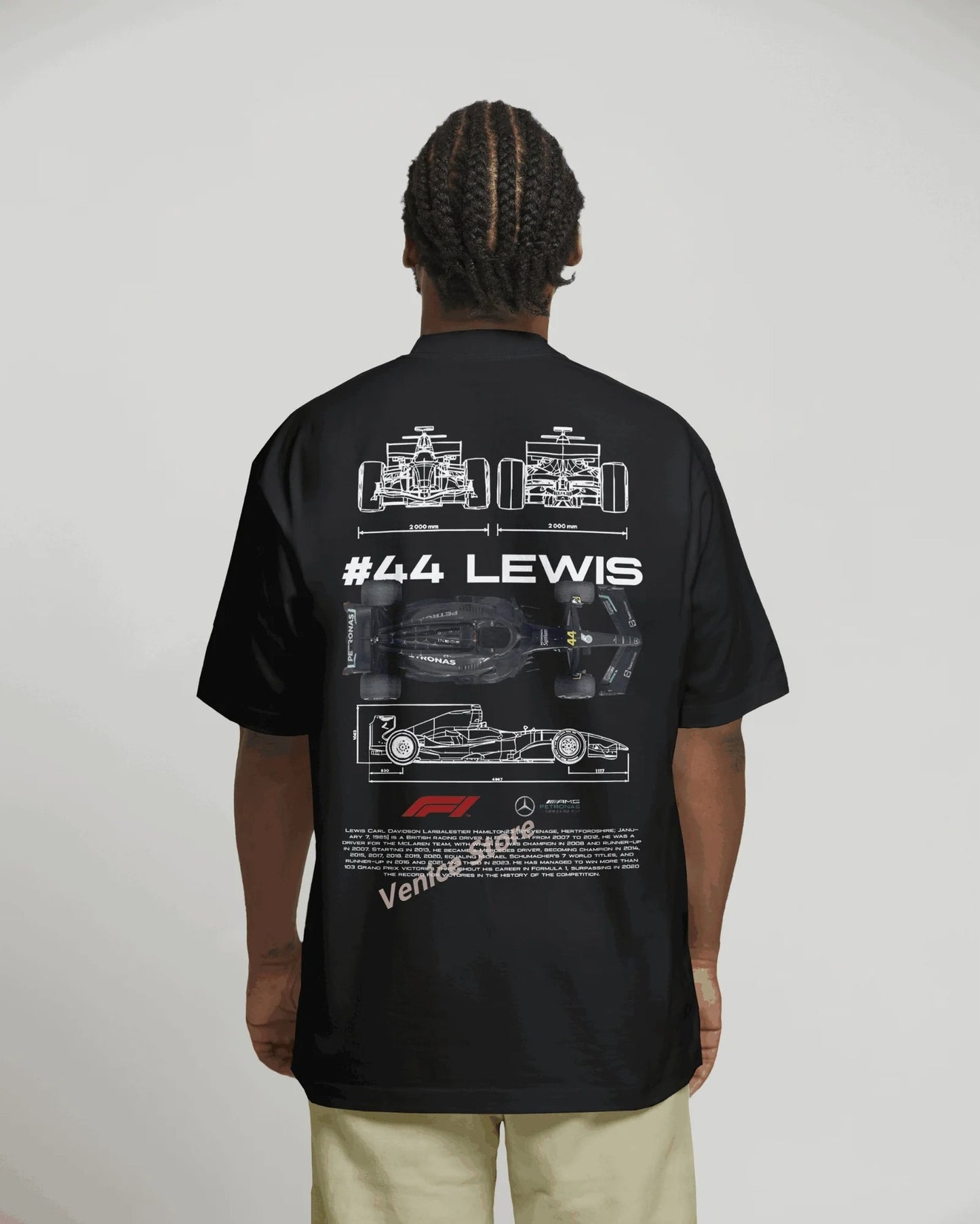 Formula 1 Lewis Hamilton T-shirt, featuring an England racing design.