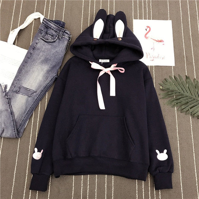 Cute Bunny Hoodie for Women