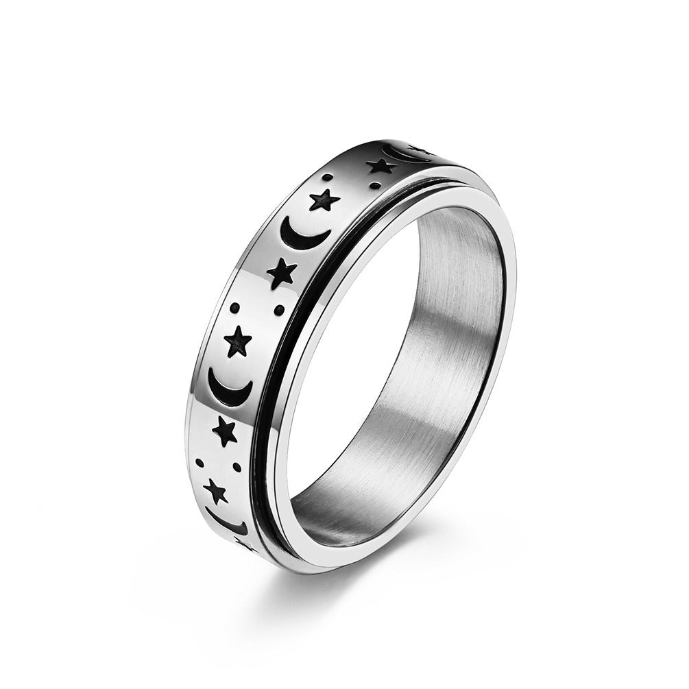 Night Glow Anxiety Relief Ring - Unisex Stainless Steel Design