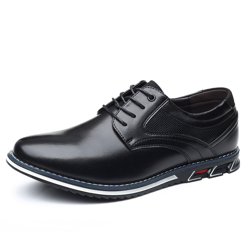 Men's British Style Leather Shoes: Business Formal, Casual, Large Sizes