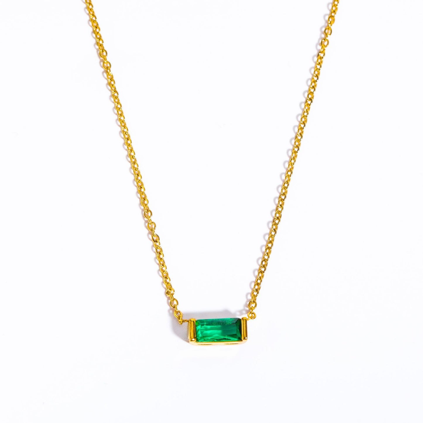 Twelve Birthstone Necklace with Zirconia