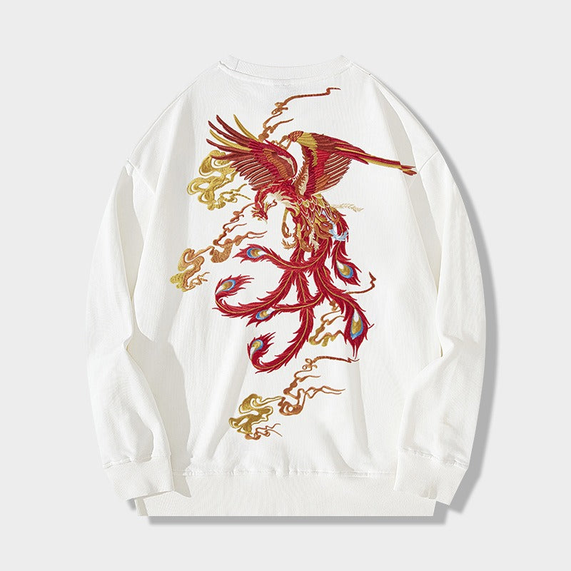 Phoenix embroidery heavy sweatshirt