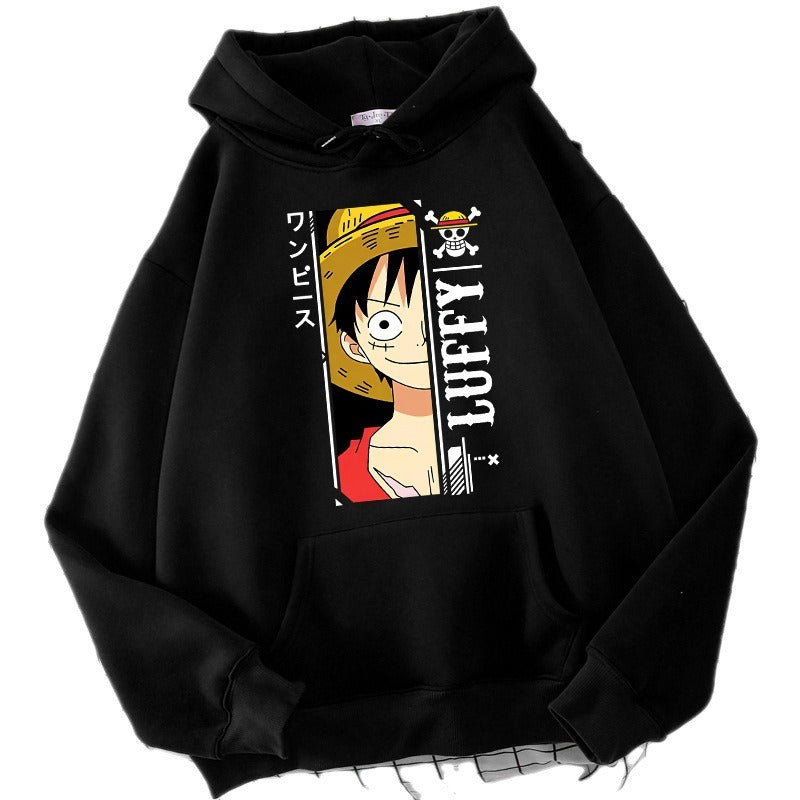 Luffy pullover hoodie with plush lining